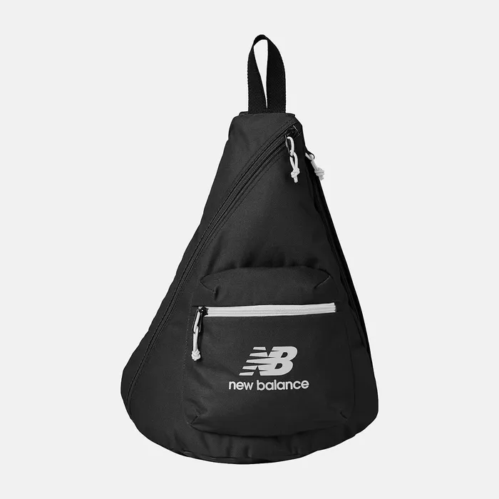 Bags Athletics Large Sling Bag BLACK with WHITE PRINT New Balance MenWomenKids Bags Athletics Large Sling Bag BLACK with WHITE PRINT New Balance MenWomenKids