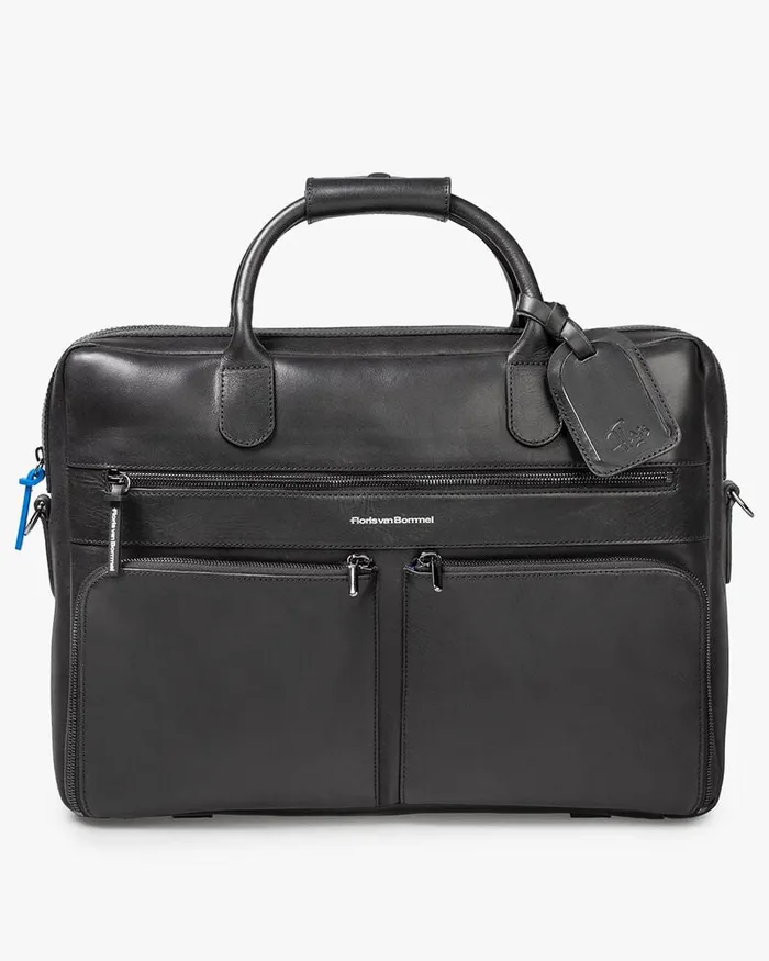 Bags Men Floris Van Bommel Office Bag Leather Black Leather