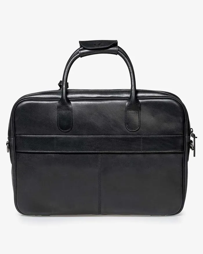 Bags Men Floris Van Bommel Office Sleeve Leather Black Leather