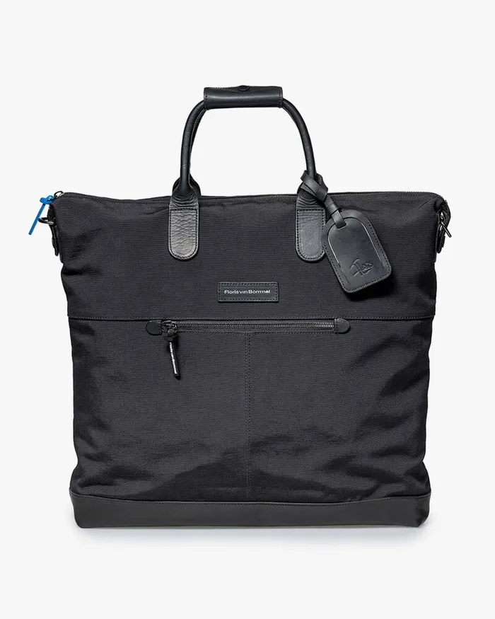 Bags Men Floris Van Bommel Tote Bag Textile Black Leather