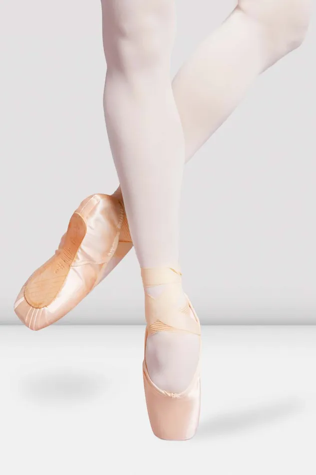 Balance Lisse Pointe Shoes Pink Satin Adult Pointe Bloch