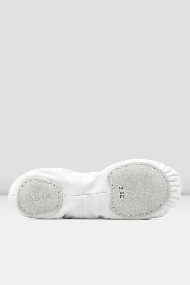 Ballet Children Childrens Performa Stretch Canvas Ballet Shoes White Canvas Bloch