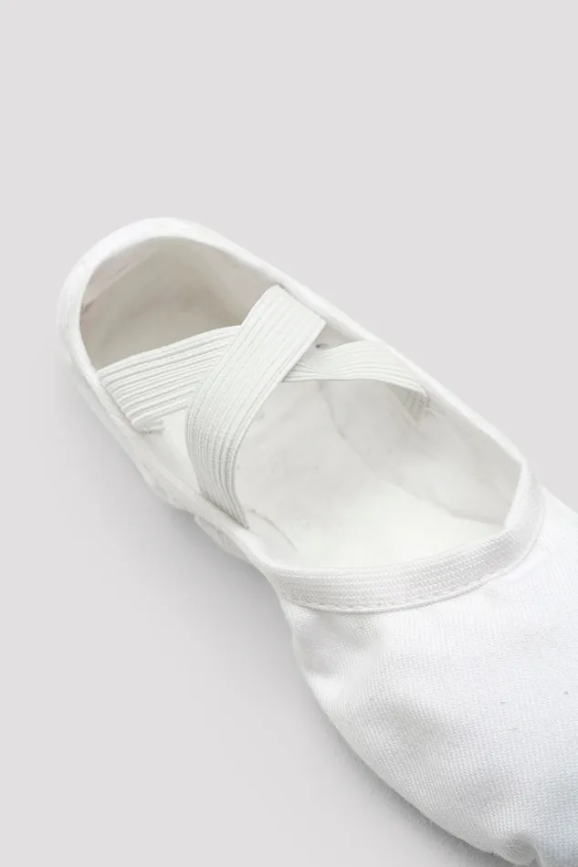 Ballet Children Childrens Performa Stretch Canvas Ballet Shoes White Canvas Bloch