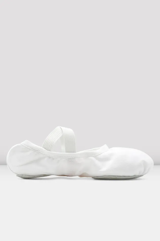 Ballet Children Childrens Performa Stretch Canvas Ballet Shoes White Canvas Bloch