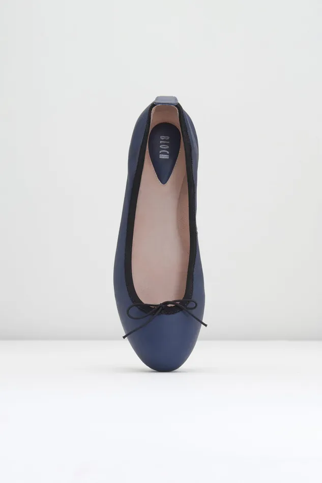 Ballet Flats Bloch Adult Ladies Nashira Ballet Flats Navy Leather