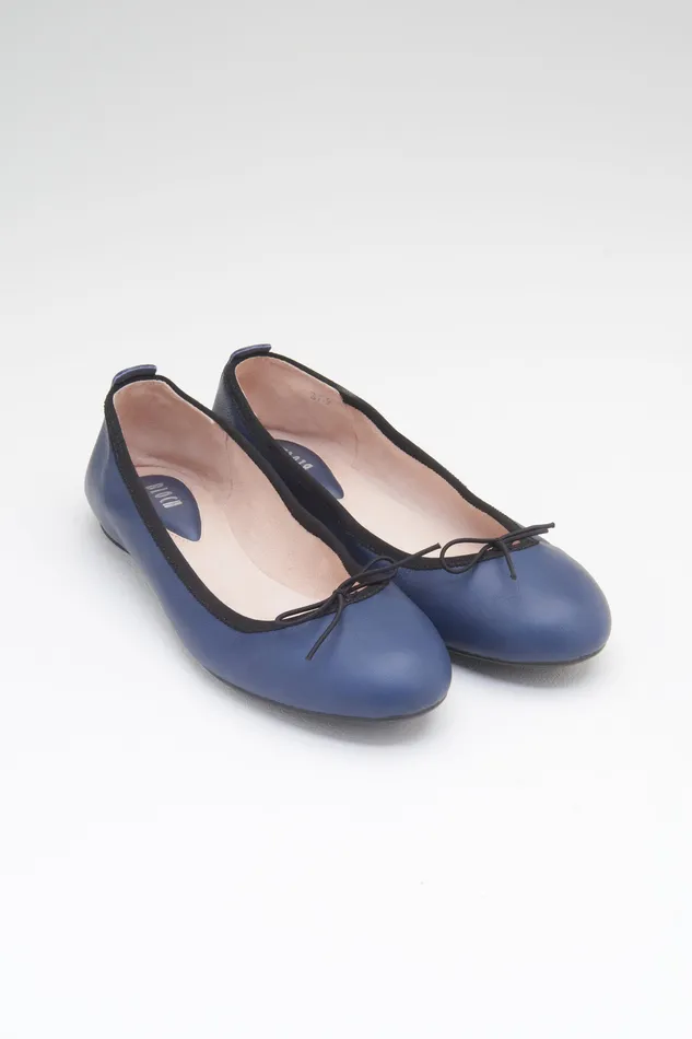 Ballet Flats Bloch Adult Ladies Nashira Ballet Flats Navy Leather