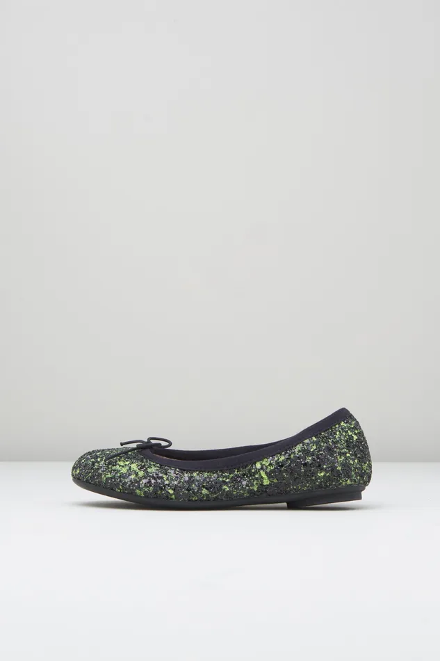 Ballet Flats Girls Helia Ballet Flats Green Black Glitter 8211 Bloch Children