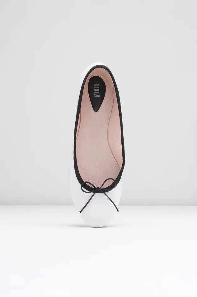 Ballet Flats Ladies Amalthea Ballet Flats White Gloss 8211 Bloch Adult