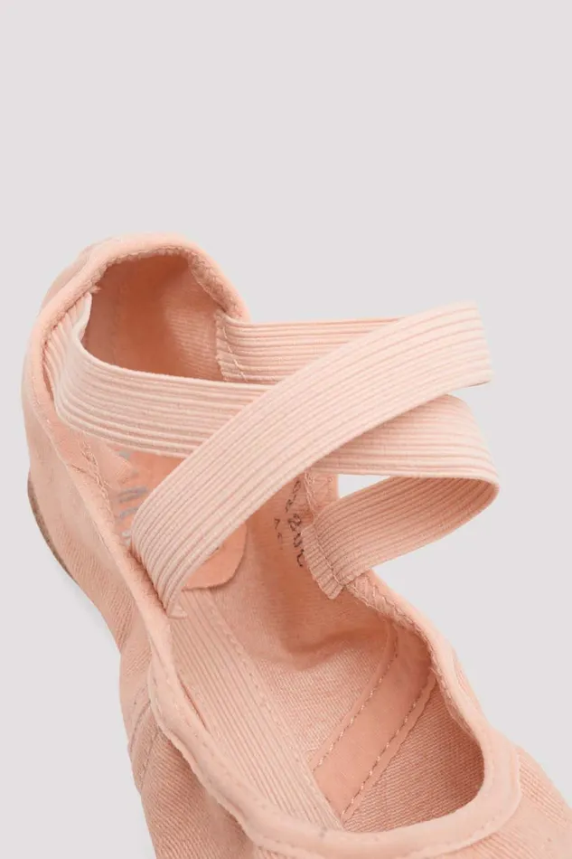 Ballet Ladies Infinity Stretch Canvas Ballet Shoes Pink Canvas Bloch Adult