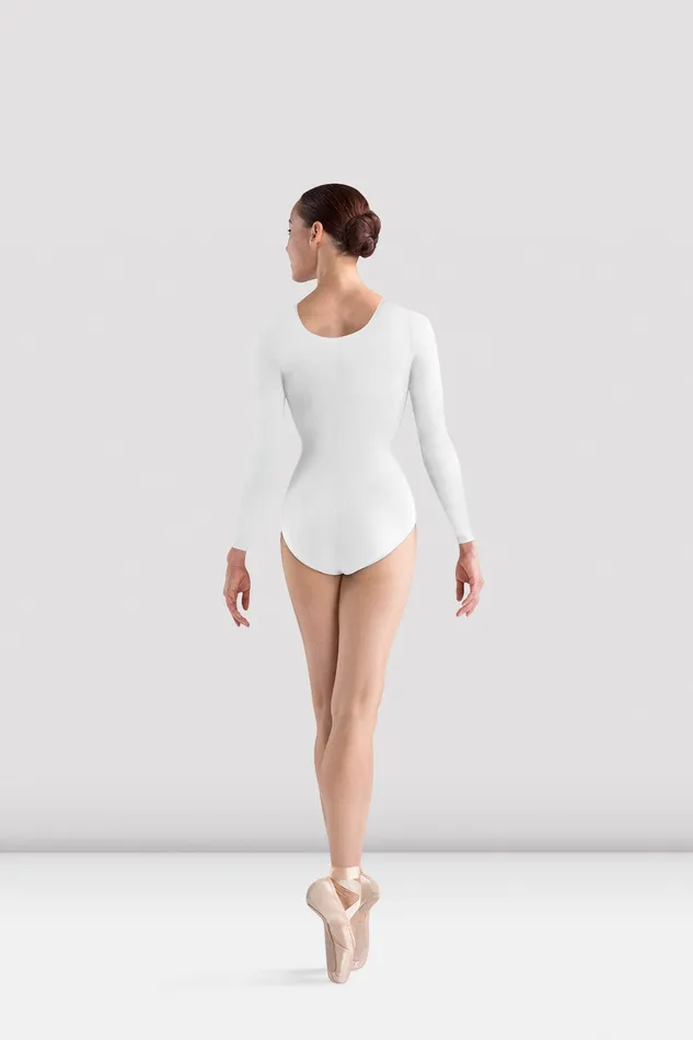 Basics Adult Ladies Lepsi Long Sleeve Leotard White Bloch