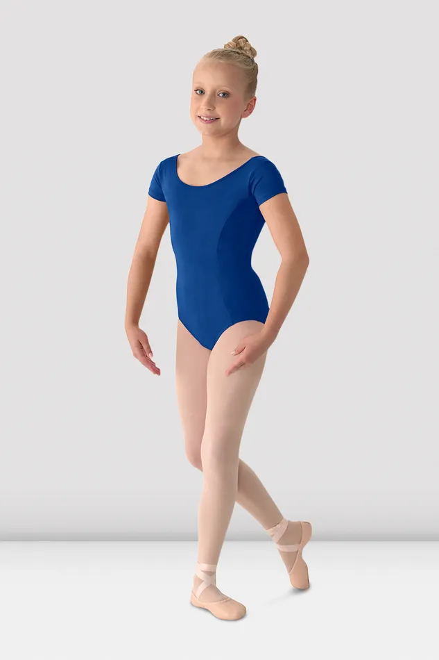 Basics Children Girls Mirella Classic Short Sleeve Leotard Royal Bloch