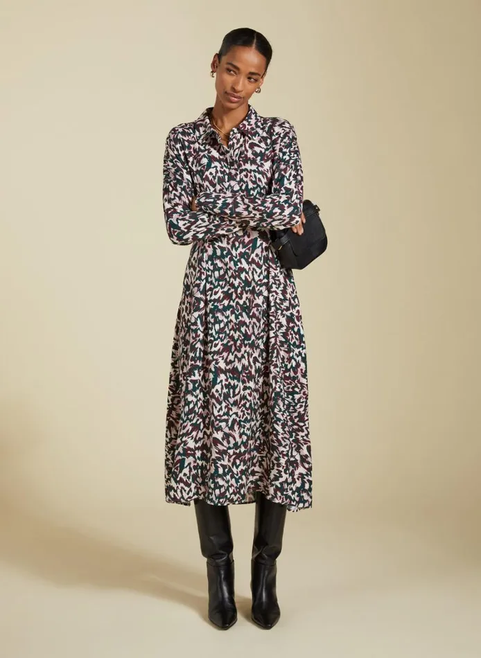 Baukjen Becky Printed Midi Dress Animal Print Clothing