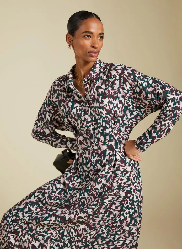 Baukjen Becky Printed Midi Dress Animal Print Clothing