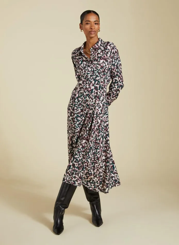 Baukjen Becky Printed Midi Dress Animal Print Clothing