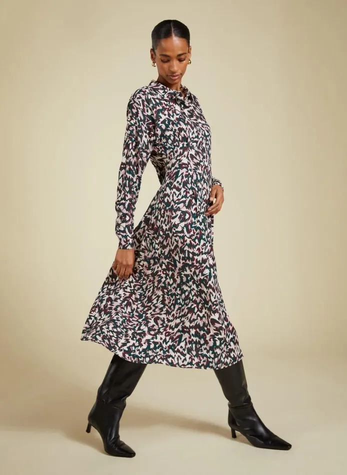 Baukjen Becky Printed Midi Dress Animal Print Clothing