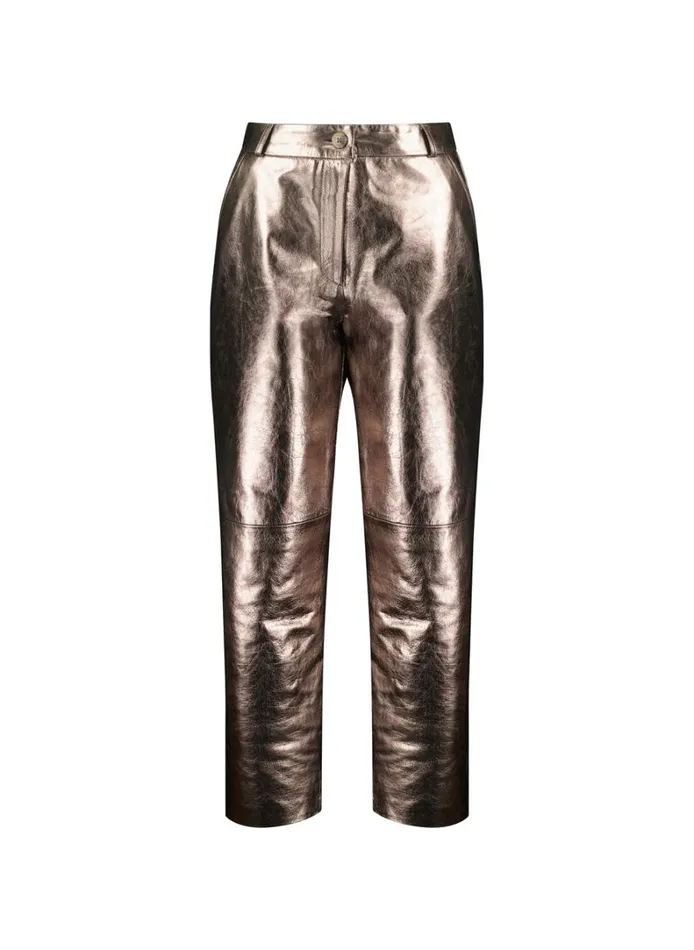 Baukjen CalinaLeather Trousers Champagne Clothing