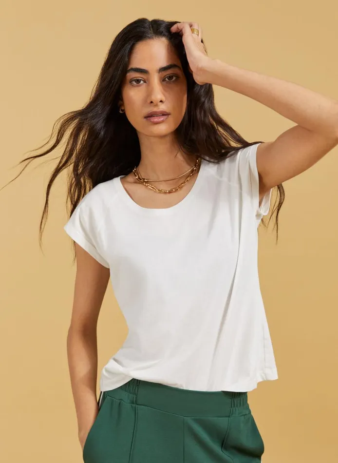 Baukjen Catherine Organic Cotton Top Pure White Clothing