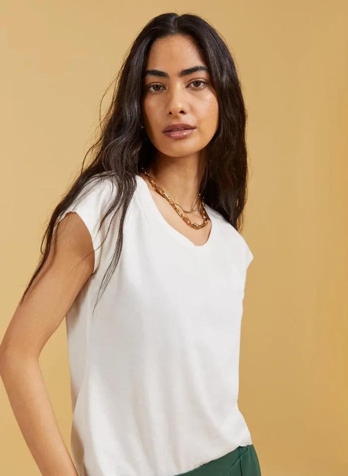 Baukjen Catherine Organic Cotton Top Pure White Clothing