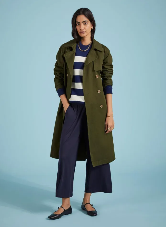 Baukjen Cropped Palazzo Trousers Classic Navy Clothing