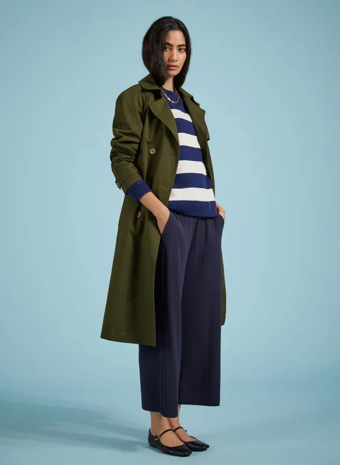 Baukjen Cropped Palazzo Trousers Classic Navy Clothing