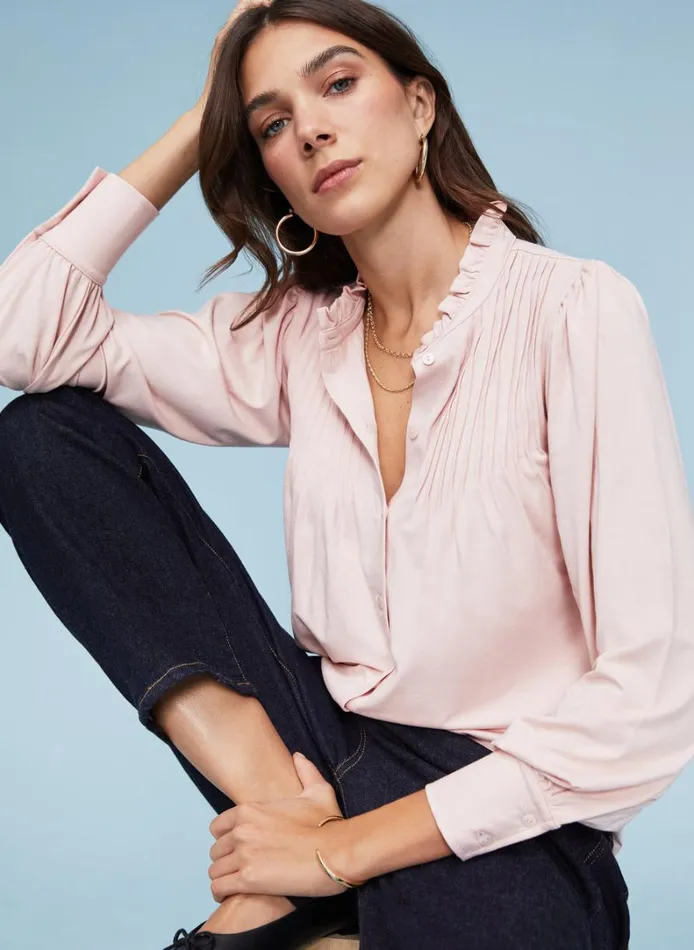Baukjen ImkenLong Sleeve Blouse Powder Pink Clothing
