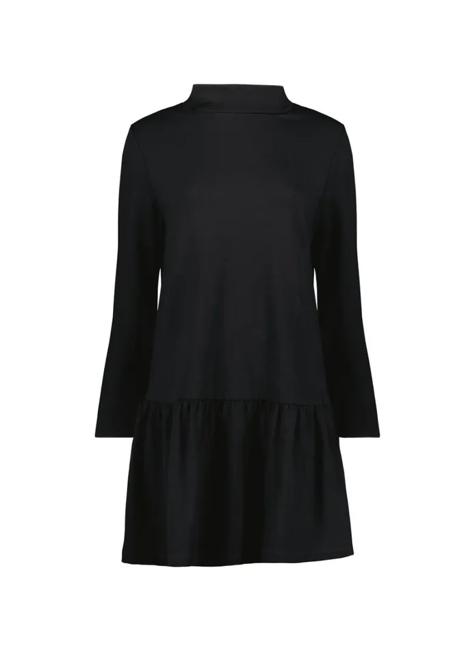 Baukjen Justine Turtleneck Mini Dress Caviar Black Clothing