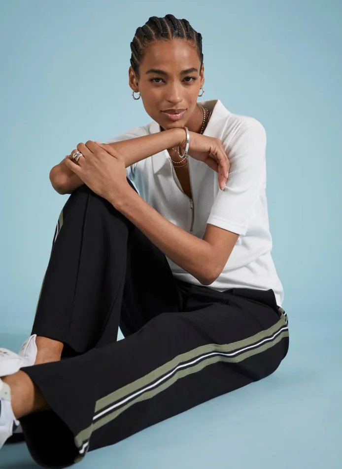 Baukjen Marjorie Trousers Caviar Black and Khaki Clothing