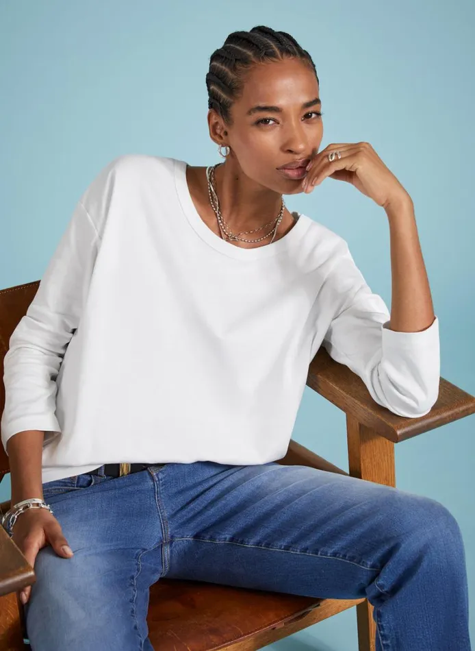 Baukjen Montrose Organic Cotton RelaxedTop Pure White Clothing