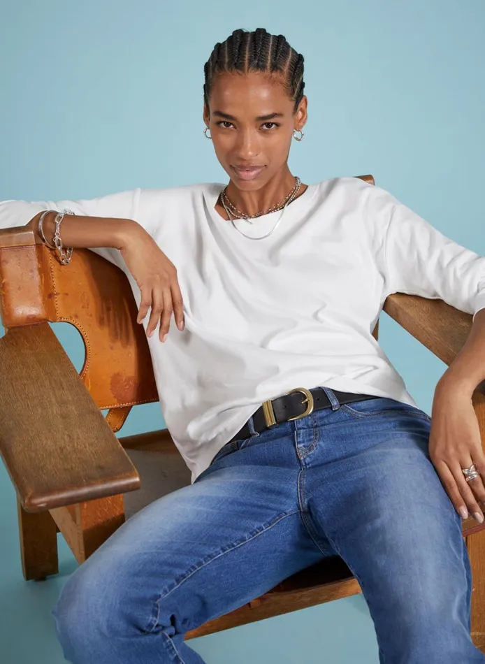 Baukjen Montrose Organic Cotton RelaxedTop Pure White Clothing