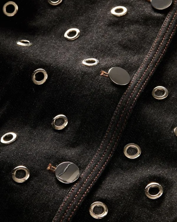 Beale Grommet Jacket Washed Blackandsilver Women Veronica Beard Jackets and Outerwear Beale Grommet Jacket Washed Blackandsilver Women Veronica Beard Jackets and Outerwear