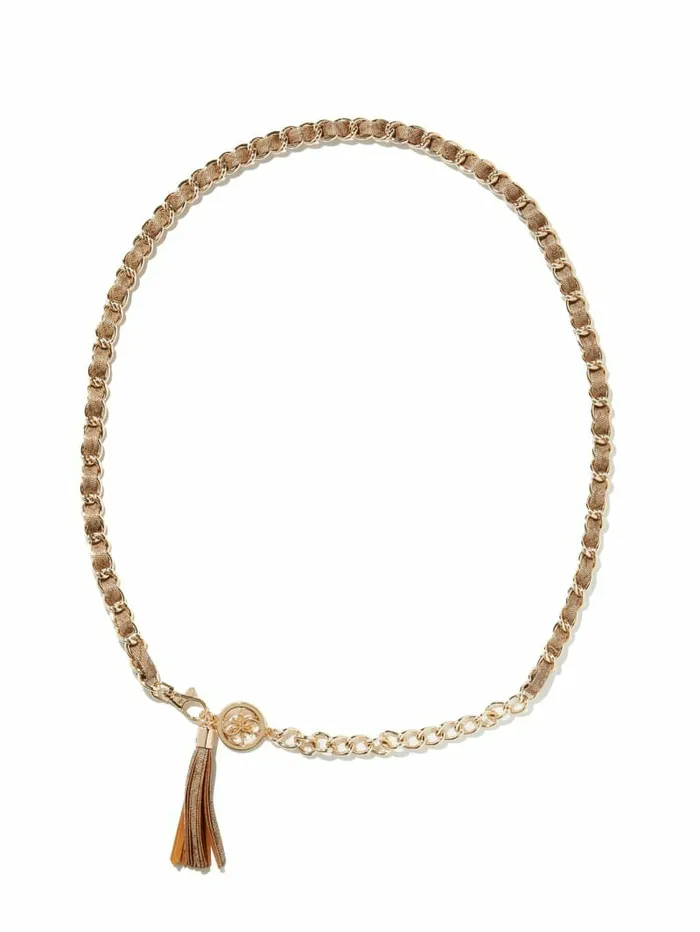 Belts Latte Logo Chain Belt Nude GUESS Women Belts Latte Logo Chain Belt Nude GUESS Women