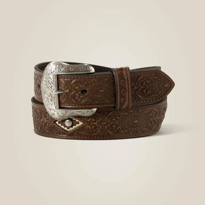 Belts Men Ariat Diamond Medallion Belt Tan