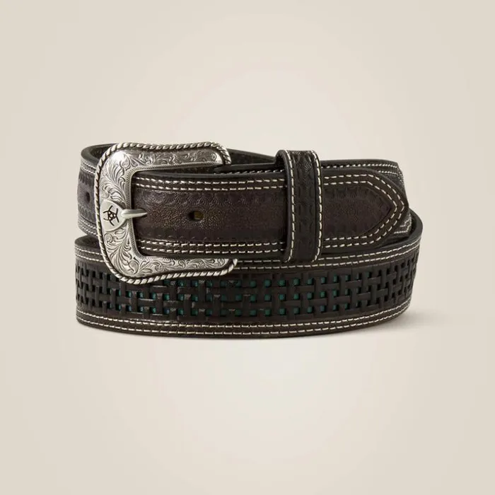 Belts Men Ariat Lattice Belt Brown