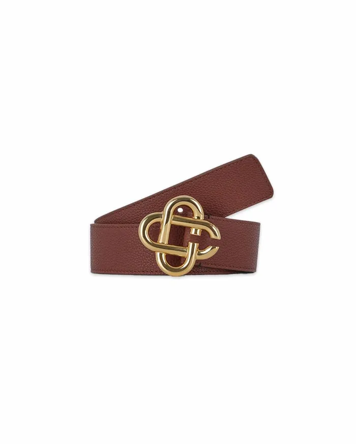 Belts MenWomen Casablanca Paris Brown Leather CC Logo Belt
