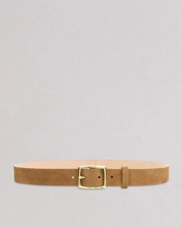 Belts rag and bone Women Boyfriend Suede Belt Camel