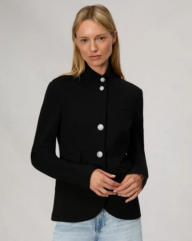 Blazers and Vests Women rag and bone Slade Ponte Blazer BlackCamelSalute