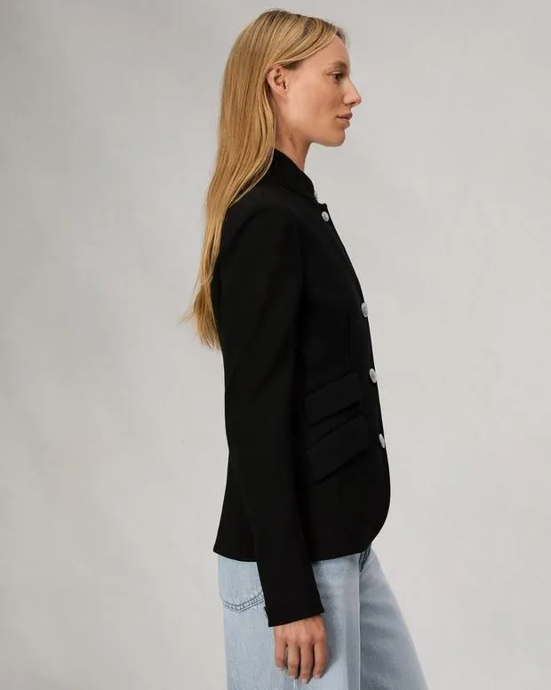 Blazers and Vests Women rag and bone Slade Ponte Blazer BlackCamelSalute