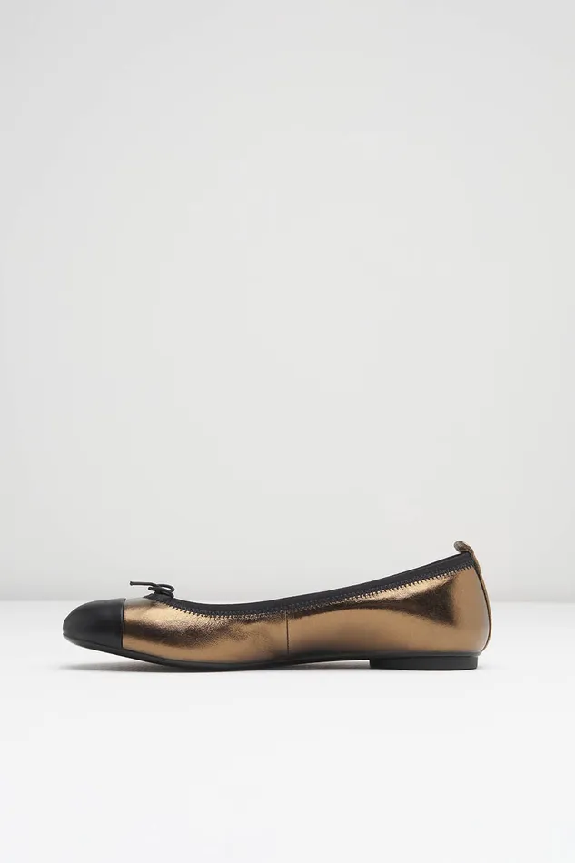 Bloch Ballet Flats Adult Ladies Chara Ballet Flats Light Bronze Leather