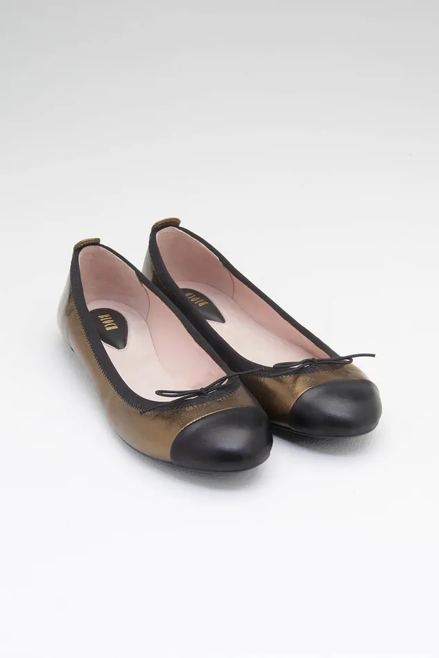 Bloch Ballet Flats Adult Ladies Chara Ballet Flats Light Bronze Leather