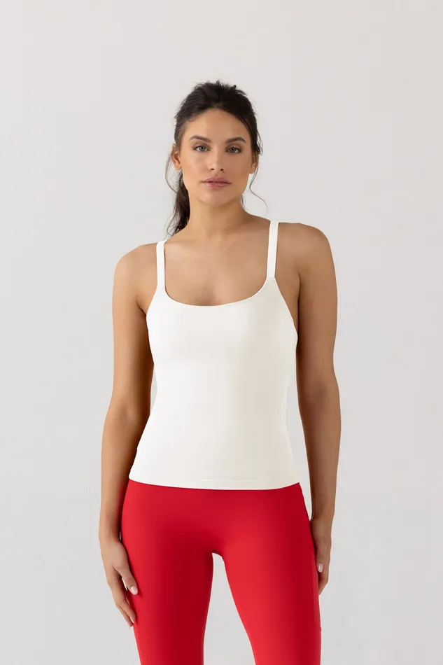 Bloch Bloch Revive Camisole Top Off White Adult Tops Bloch Bloch Revive Camisole Top Off White Adult Tops