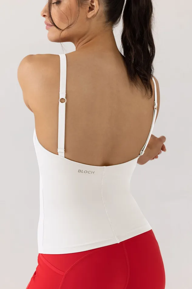 Bloch Bloch Revive Camisole Top Off White Adult Tops Bloch Bloch Revive Camisole Top Off White Adult Tops