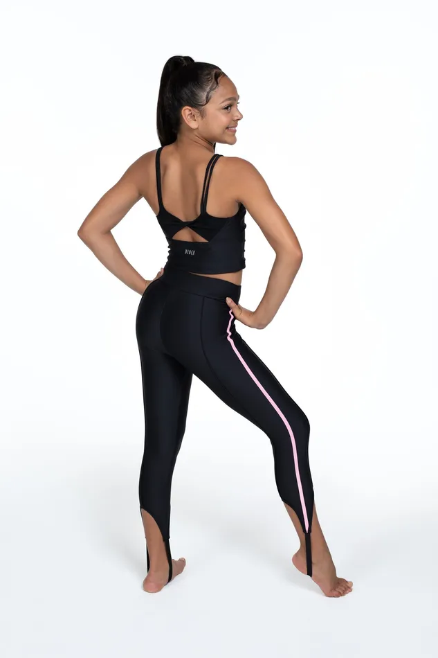 Bloch Bloch X Flo Active Lori Mesh Twist Back Top Black Children Crop Tops Bloch Bloch X Flo Active Lori Mesh Twist Back Top Black Children Crop Tops