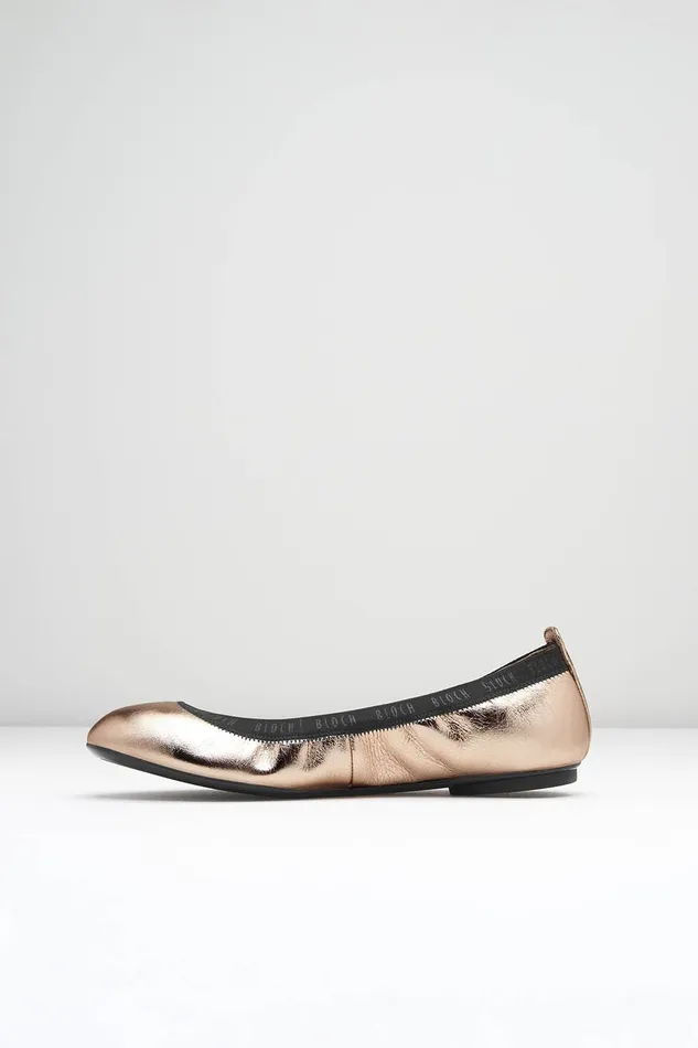 Bloch Ladies Carina Ballet Flats Rame Leather Adult Ballet Flats