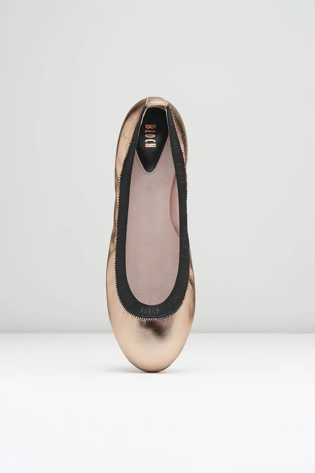 Bloch Ladies Carina Ballet Flats Rame Leather Adult Ballet Flats