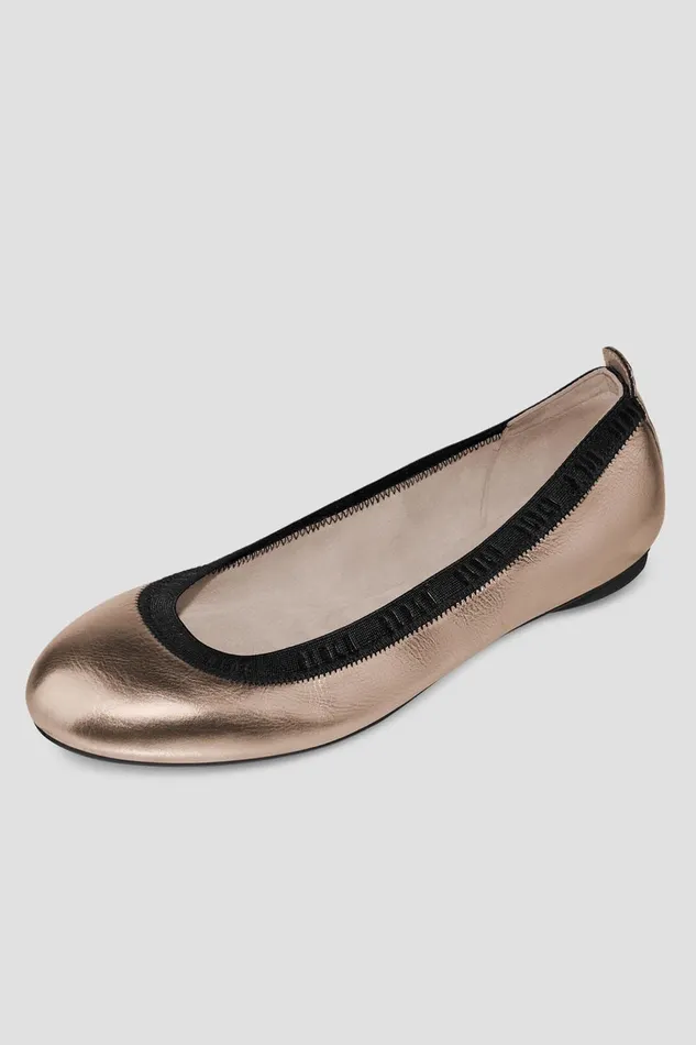 Bloch Ladies Carina Ballet Flats Rame Leather Adult Ballet Flats
