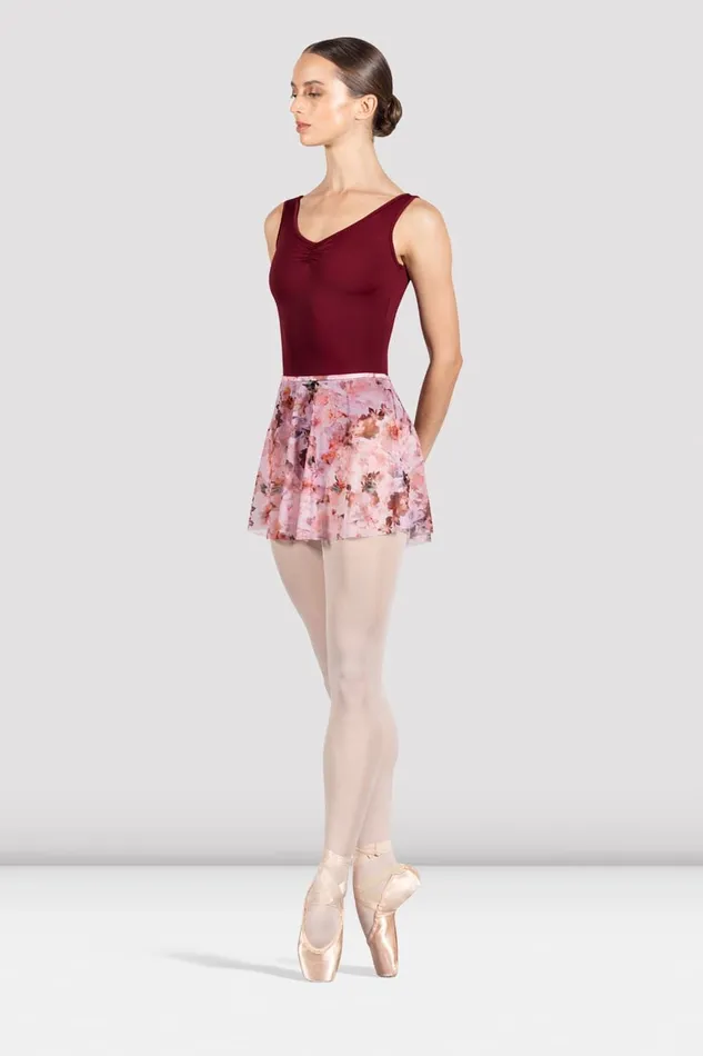 Bloch Ladies Floral Printed Skirt Laurel Mist Adult Skirts and Tutus