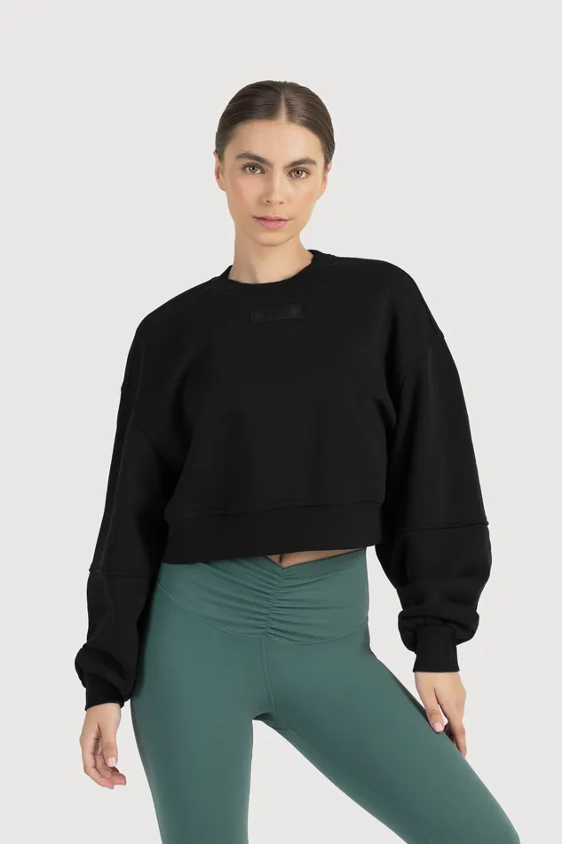 Bloch Technique Puff Sleeve Sweat Graphite Tops Bloch Adult