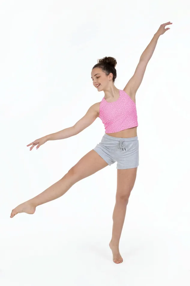 Bloch Tops Children Bloch X Flo Active Morgan Keyhole Tank Pink Terazzo