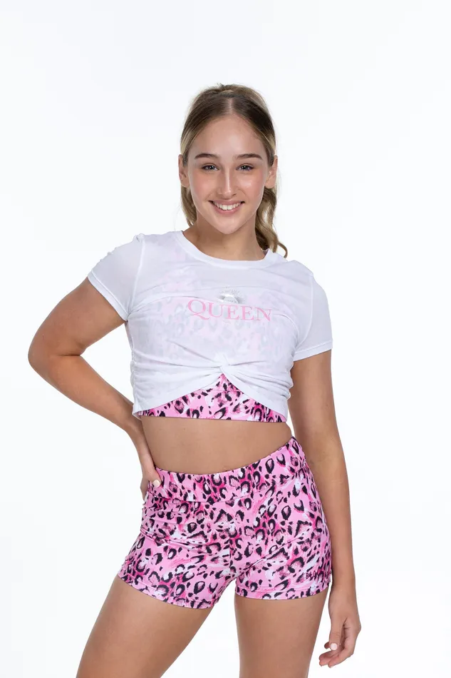 Bloch Tops Children Bloch X Flo Active Twist Front Tee White