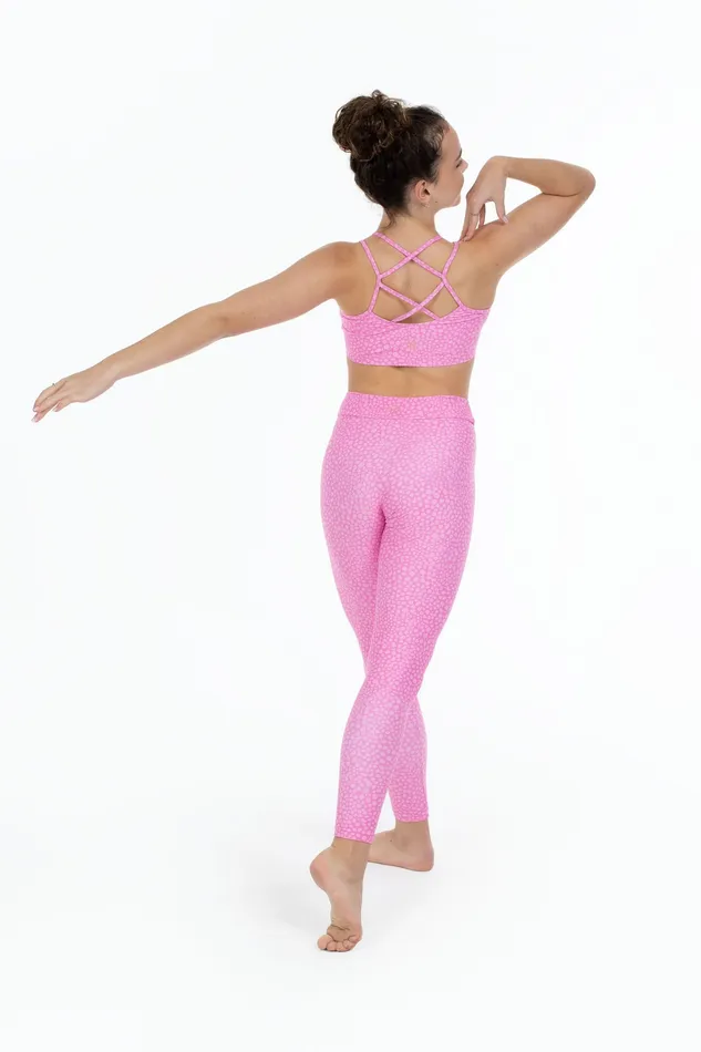Bloch X Flo Active Full Length Legging Pink Terazzo Children Pants and Leggings Bloch Bloch X Flo Active Full Length Legging Pink Terazzo Children Pants and Leggings Bloch